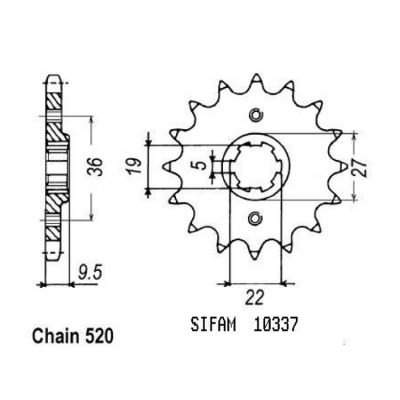 Přední řetězové kolečko Honda